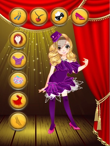 美丽的舞蹈者-彻底改变游戏的孩子女孩打扮。公主的女孩，美容美发的童话明星的时尚化妆