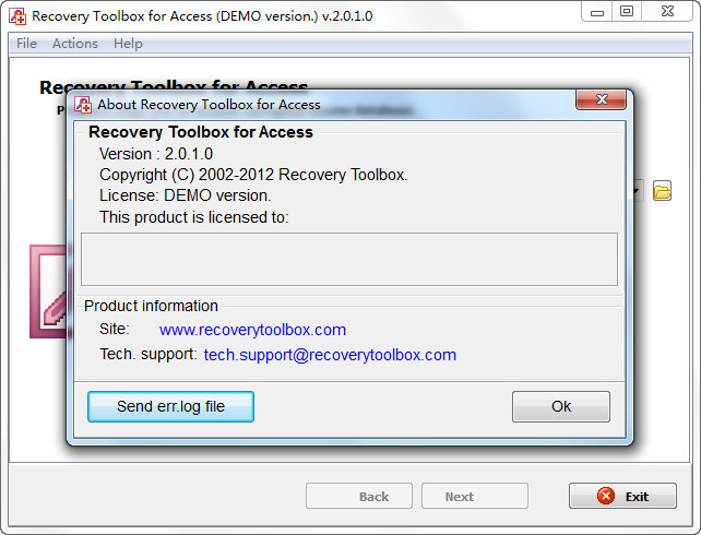 Access数据恢复工具(Recovery Toolbox for Access)下载v2.0.1.0 官方安装版