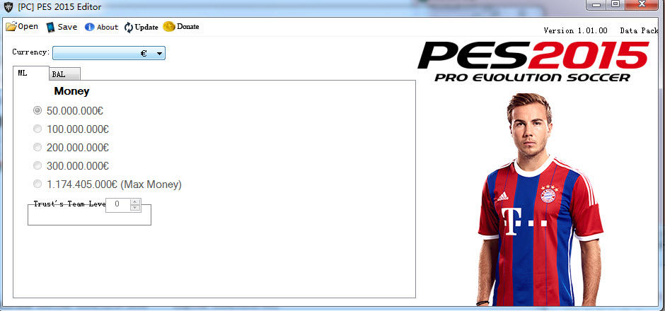 实况足球2015存档编辑器下载v1.0 绿色版