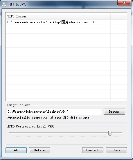 tif转jpg格式转换器(TIFF to JPG)下载v1.0 绿色版