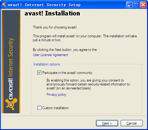 Avast! Internet Security(杀毒软件)下载v10.0.2208 英文官方安装版