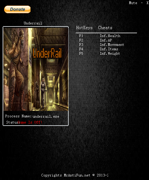轨道之下修改器五项修改器下载v0.1.14.2 MrAntiFun版