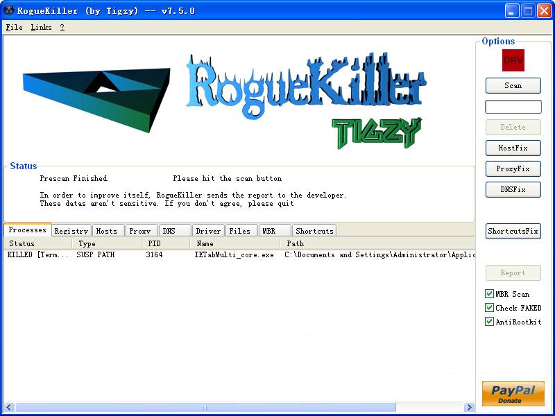 RogueKiller流氓软件专杀工具下载V10.11.2 绿色版