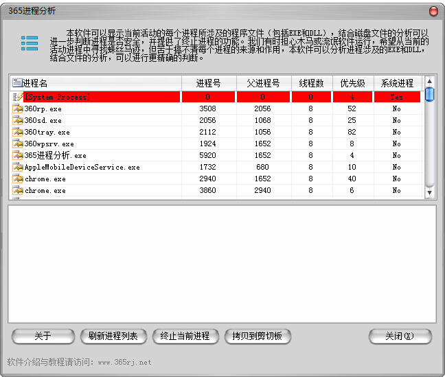365进程分析下载v1.0 绿色官方版