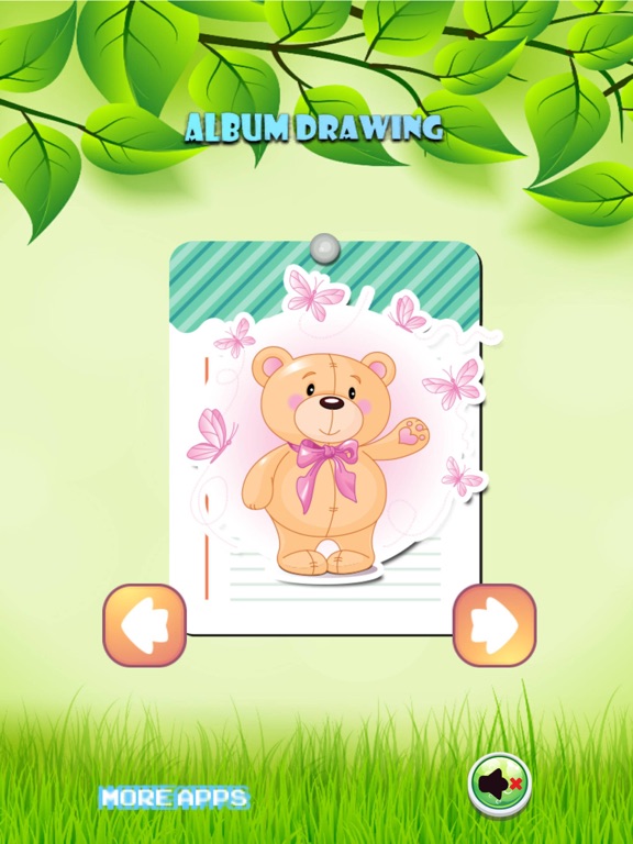 熊动物园绘图着色书 - 孩子们可爱的漫画人物艺术思想页