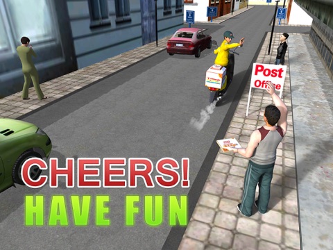 3D终极披萨男孩模拟器 - 疯狂的摩托车骑手和停车场模拟冒险游戏