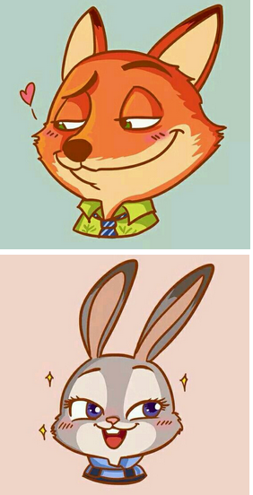 疯狂动物城情侣头像下载高清版