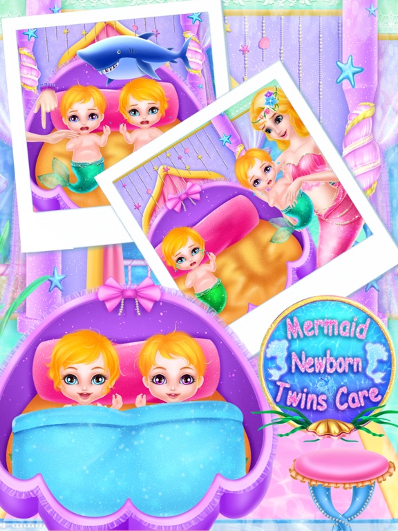 美人鱼新生儿宝贝艾尔莎双胞胎护理－4399游戏，儿童益智游戏