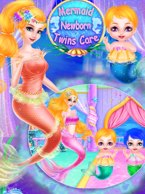 美人鱼新生儿宝贝艾尔莎双胞胎护理－4399游戏，儿童益智游戏