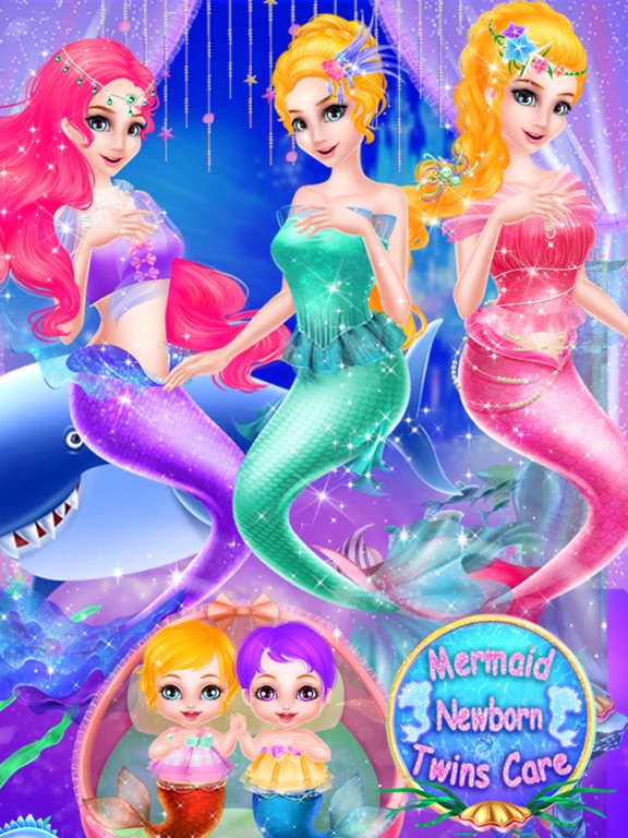 美人鱼新生儿宝贝艾尔莎双胞胎护理－4399游戏，儿童益智游戏