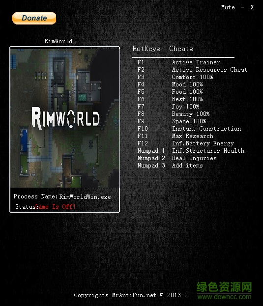 环世界十五项修改器下载v0.16.1393 免费版