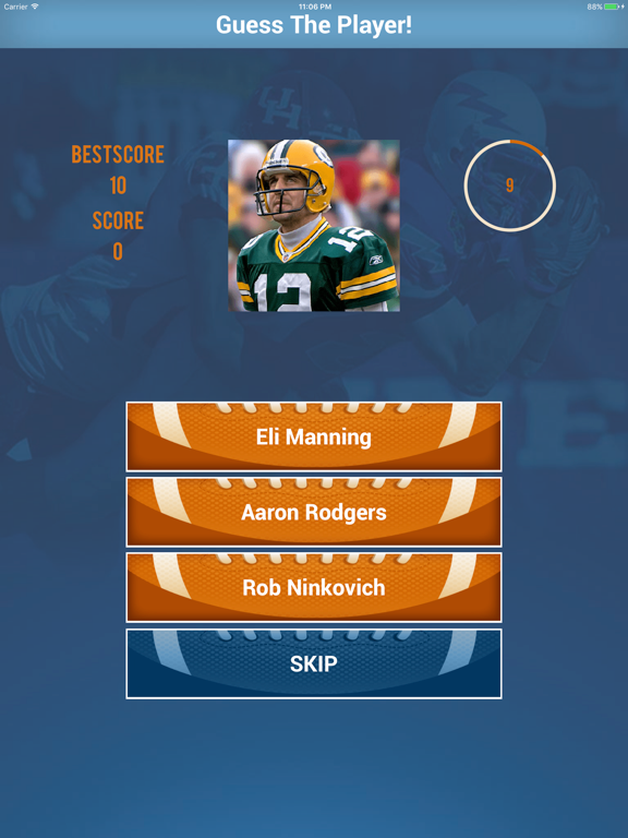 猜猜美国足球运动员_NFL测验