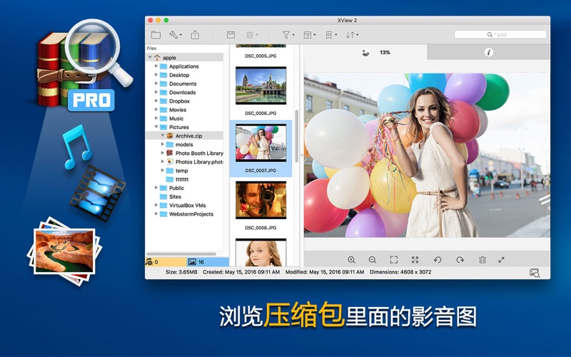 XView2图片浏览器音视频电影播放工具