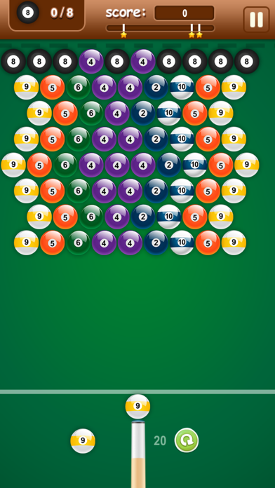 8个台球拍 - 射球