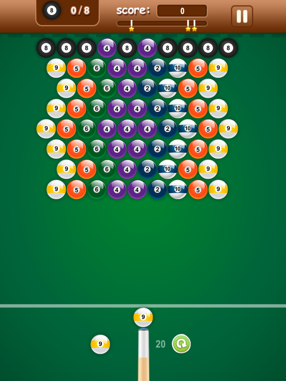 8个台球拍 - 射球