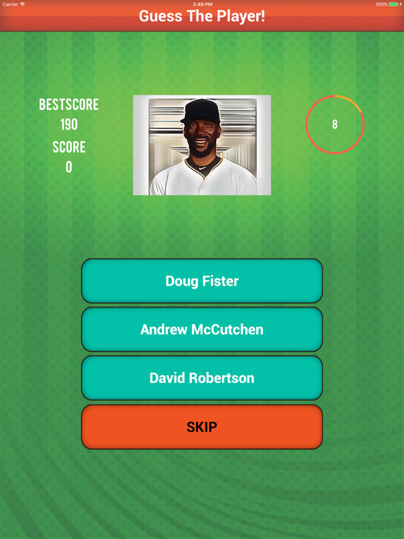 猜猜棒球运动员测验