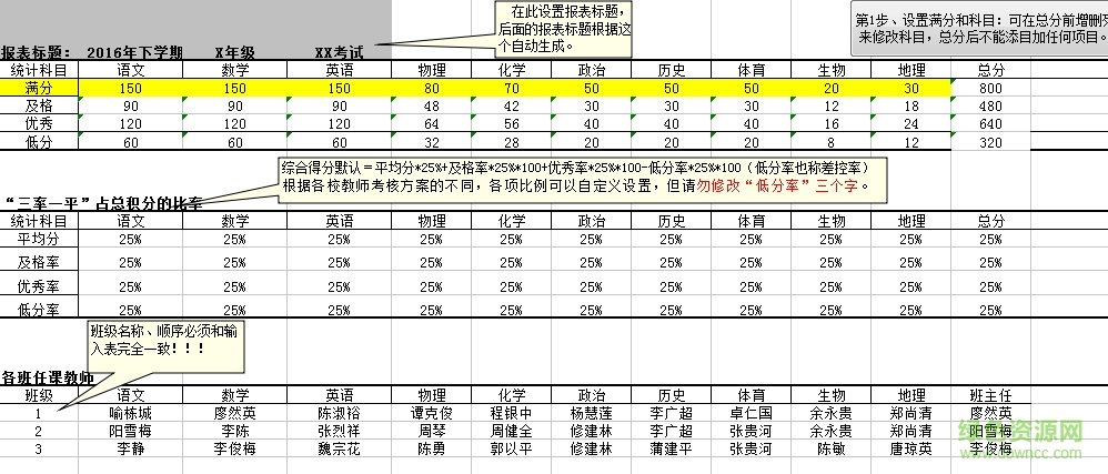 微易学生成绩分析统计下载v6.0 EXCEL速表