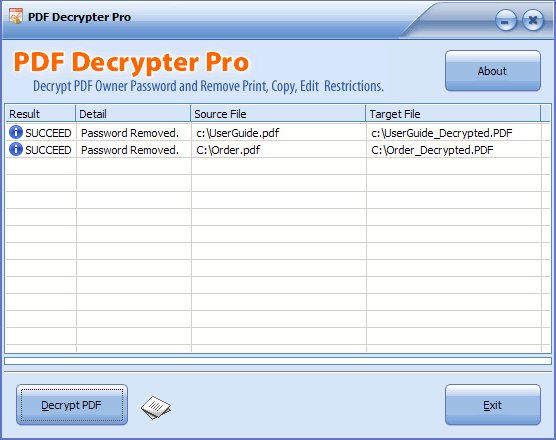 pdf decrypter pro(pdf解密软件)下载v4.20 绿色免费版