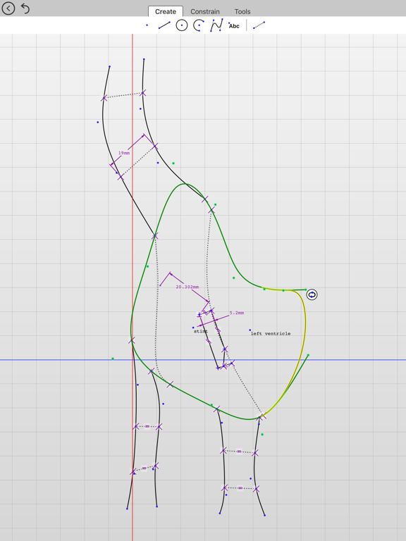 截至平局 - 创建具有约束和尺寸二维图纸