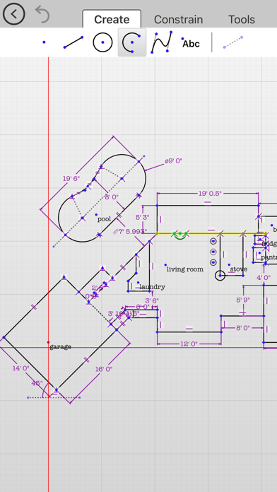 截至平局 - 创建具有约束和尺寸二维图纸