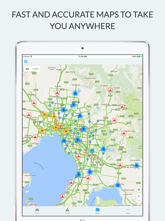 墨尔本交通_实时路况查询