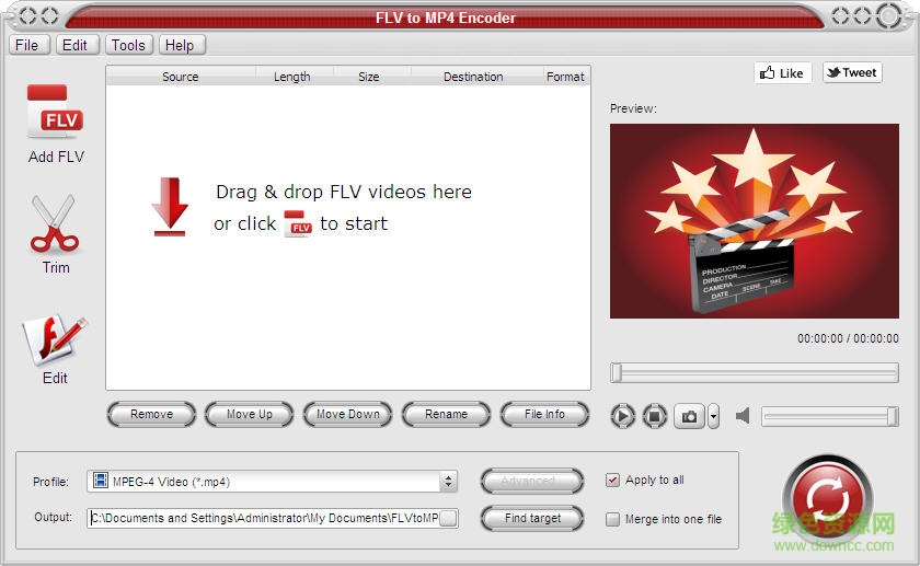 flv转mp4格式转换器(FLV to MP4 Encoder)下载v2.0 绿色版