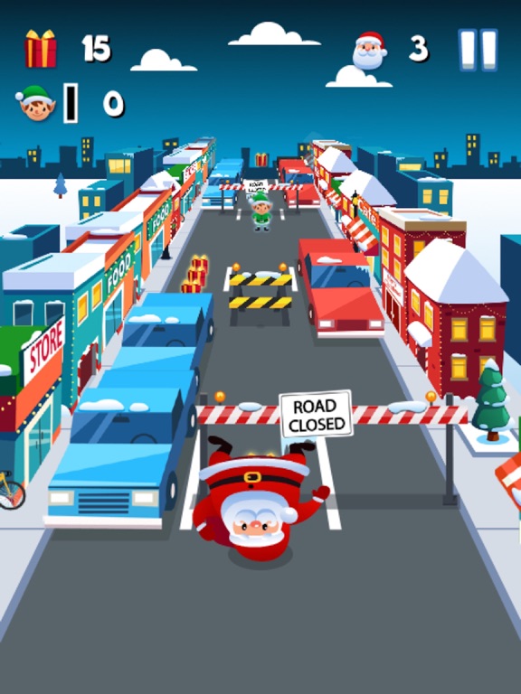 圣诞老人城市街头跑酷