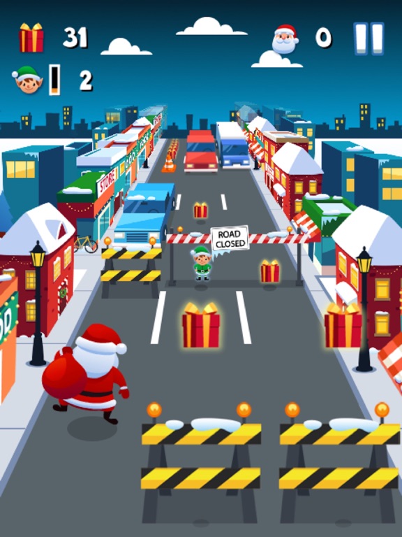 圣诞老人城市街头跑酷