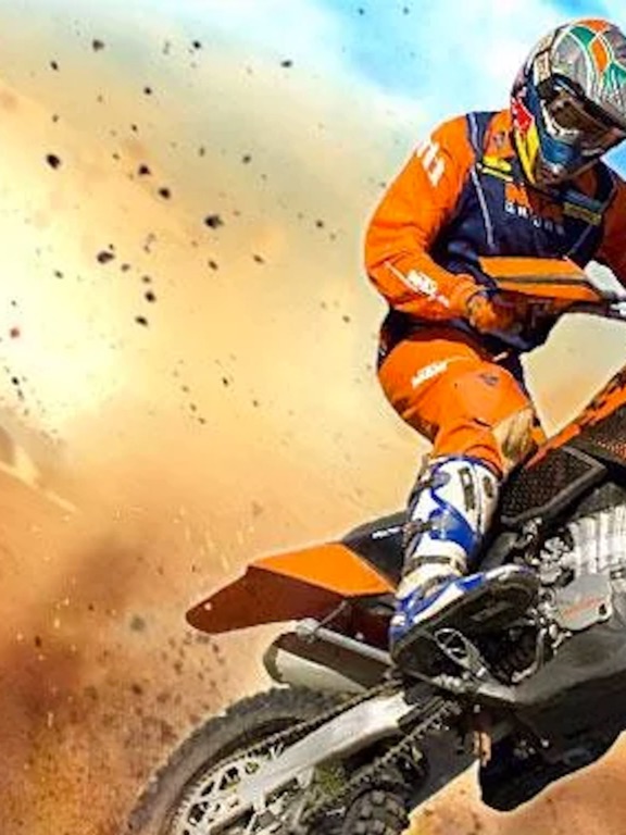 极限摩托车赛道特技越野驾驶表演