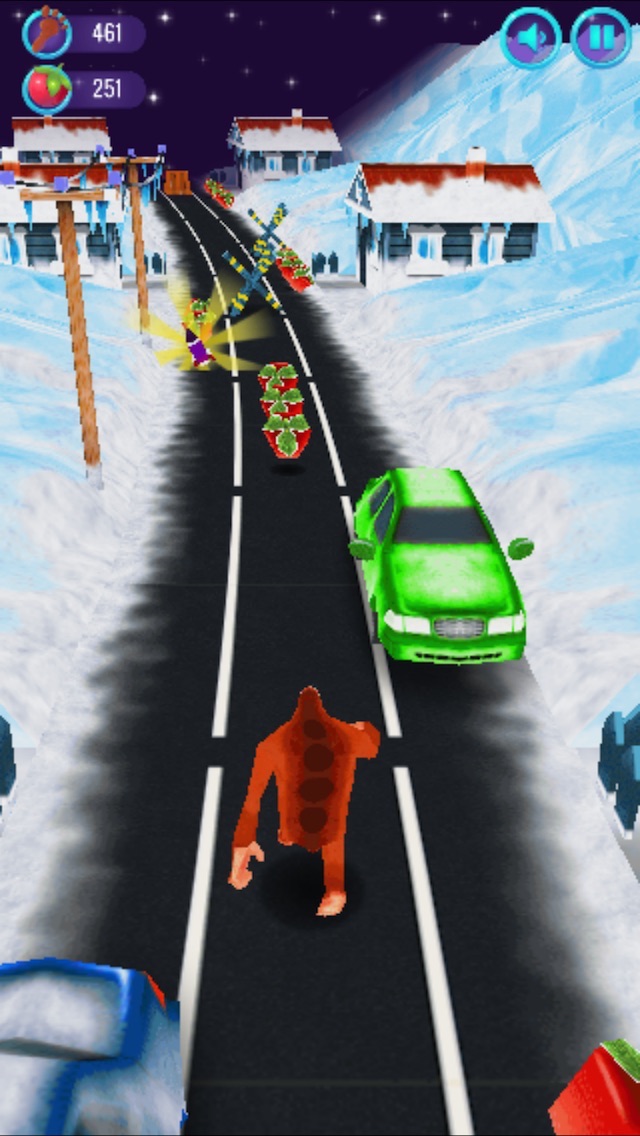 猴子跑酷之地铁雪地道路酷跑