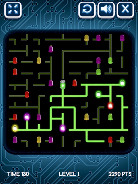 接通电源电线点亮灯泡.