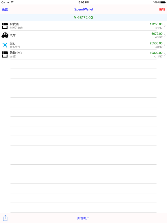花钱预算精简版