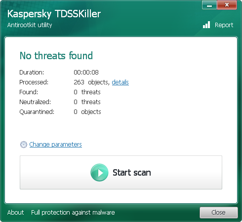 卡巴斯基rootkit病毒专杀工具TDSSKiller下载v3.1.0.50 绿色免费版