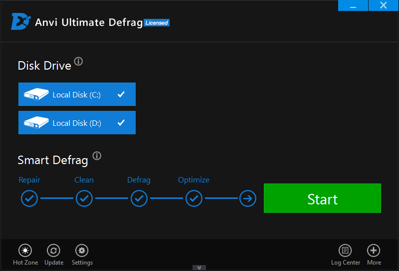 anvi ultimate defrag(磁盘碎片整理工具)下载v1.1.0.1305 绿色特别版