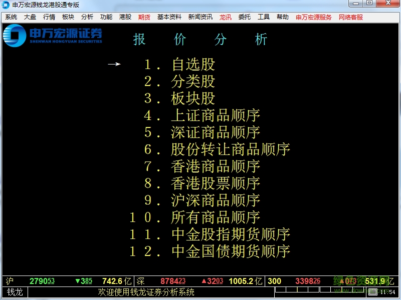 申万宏源港股通专版