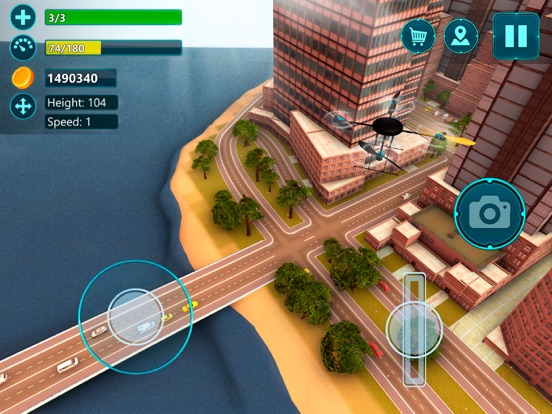 四轴飞行器无人机飞行模拟器3D