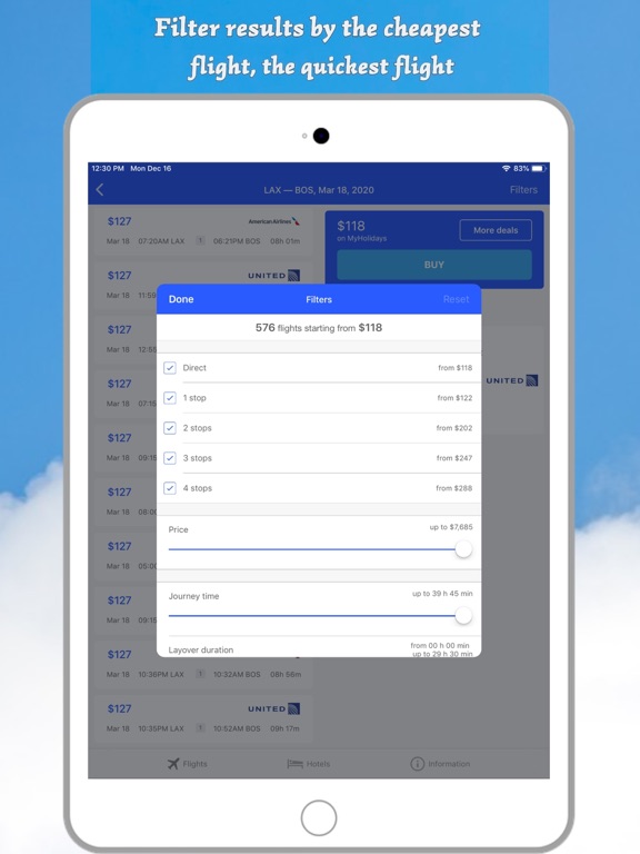 查找航空公司航班