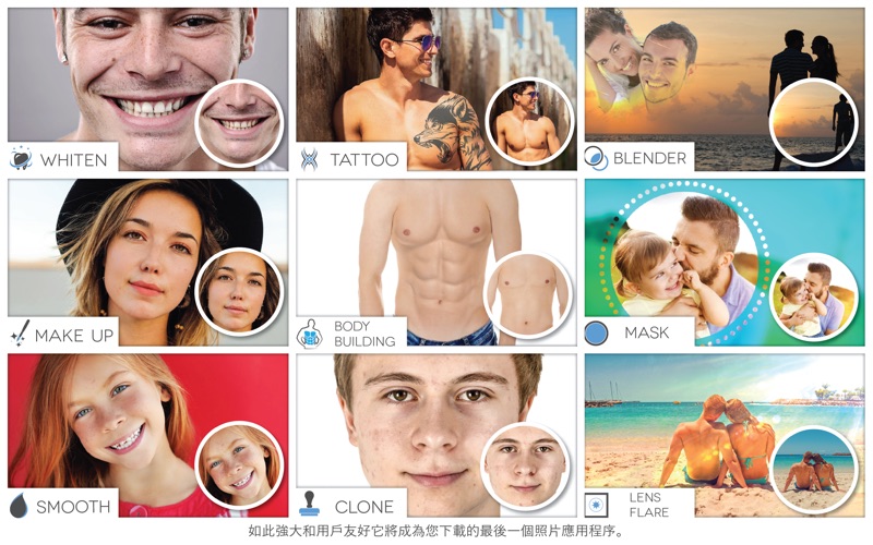 Fotogenic面部和身體潤飾編輯器