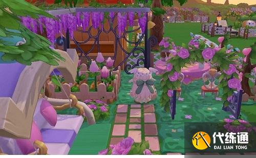 摩尔庄园手游七夕紫色花园设计图分享一览