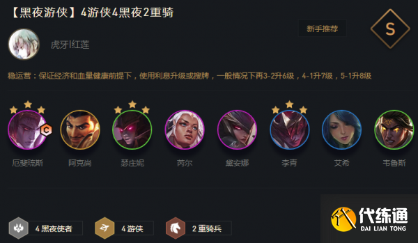 《云顶之弈》11.16版本黑夜游侠怎么玩