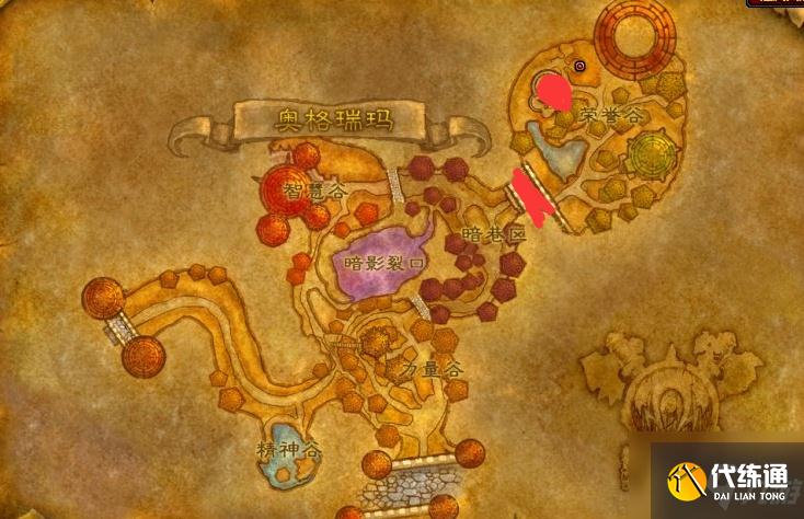 奥格瑞玛木桩位置图_魔兽世界TBC木桩坐标