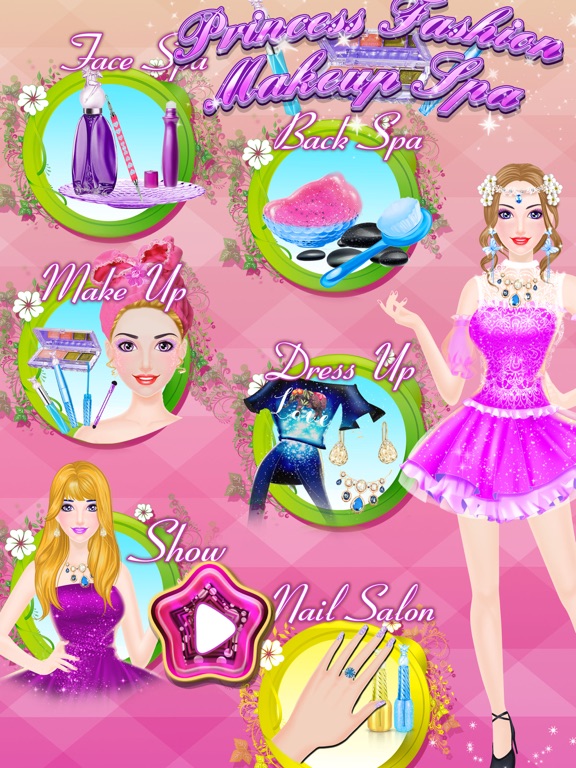 公主时尚化妆温泉spa-女孩游戏