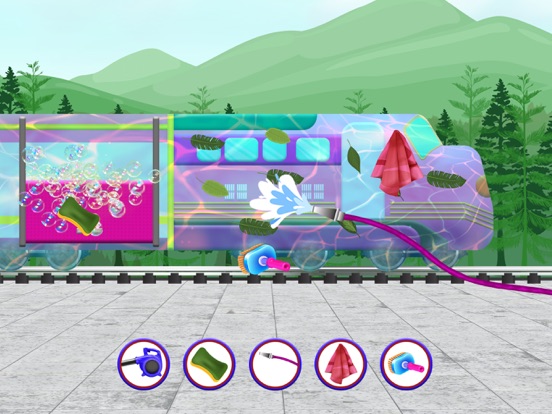 火车清洗和清洁游戏