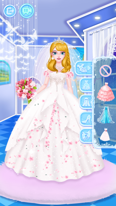 冰雪公主皇家婚礼_美发美甲时尚换装化妆少女小游戏