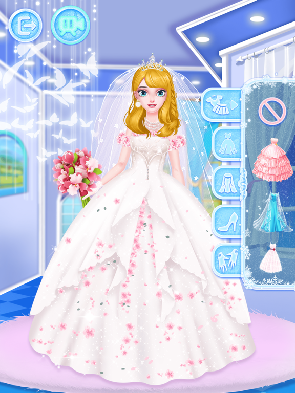 冰雪公主皇家婚礼_美发美甲时尚换装化妆少女小游戏