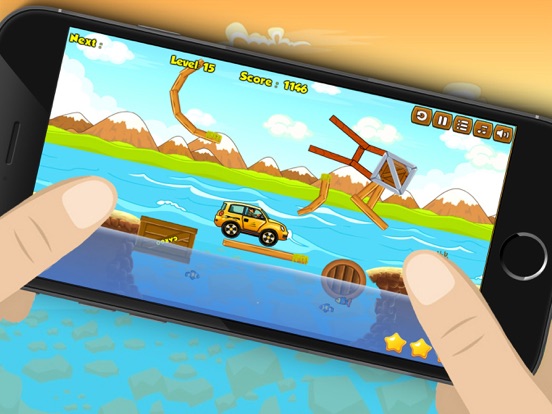铺路搭桥汽车过河游戏