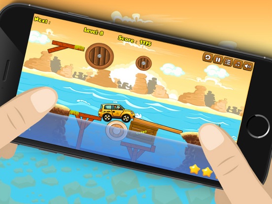 铺路搭桥汽车过河游戏