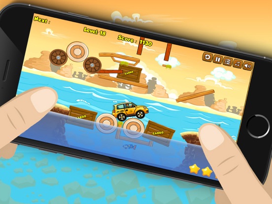 铺路搭桥汽车过河游戏