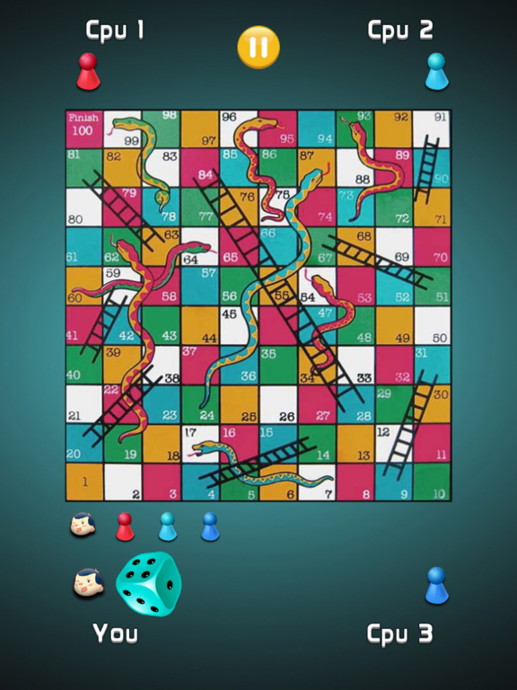 经典飞行棋跳棋 - 骰子蛇和梯多人游戏
