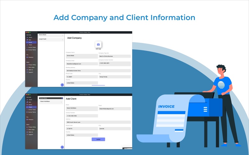 发票制作者并创建收据